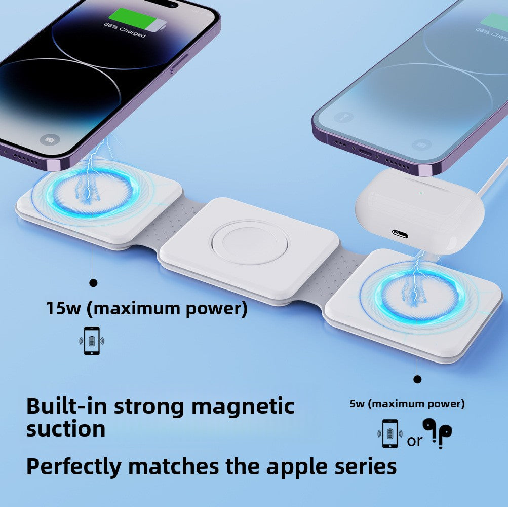 Cargador Inalámbrico Magnético 15W 3 en 1