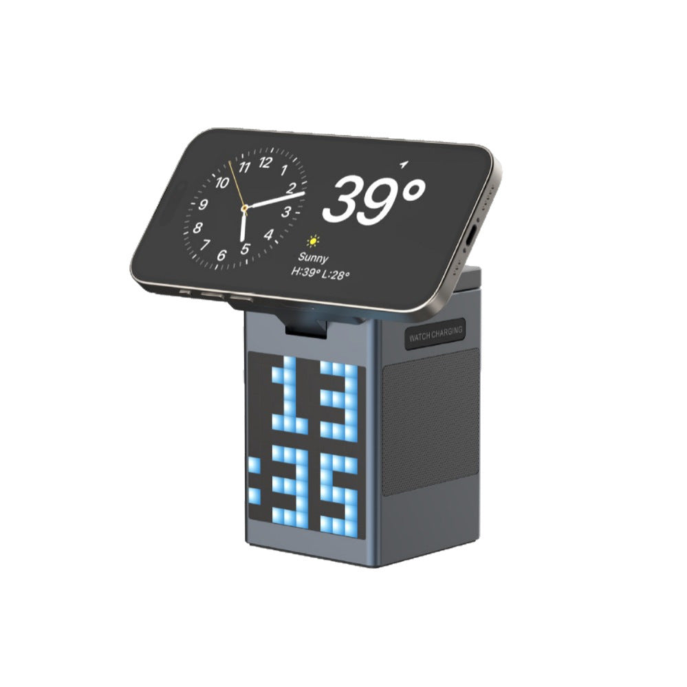 Cargador Inalámbrico Magnético con Reloj